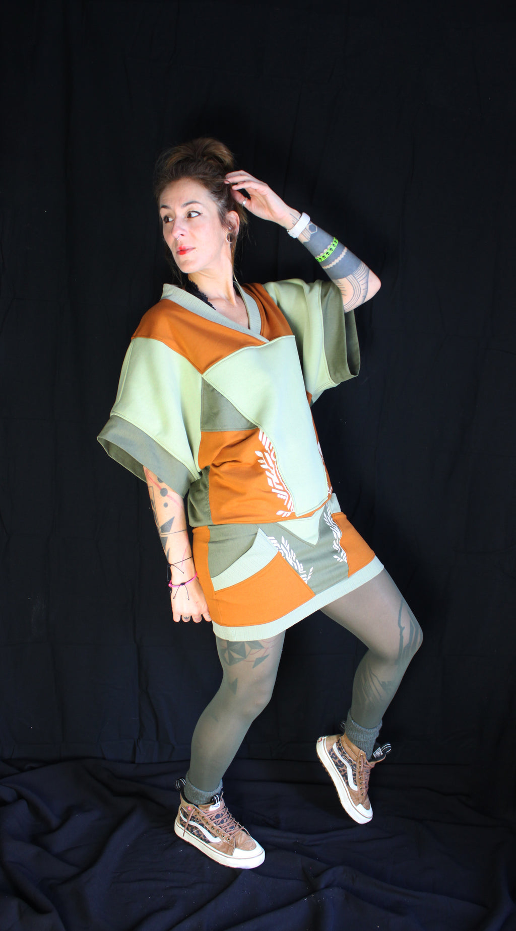 IBASHO 🖤💙🧡💚 A26 Haut/Tunique Kimono TM petit L