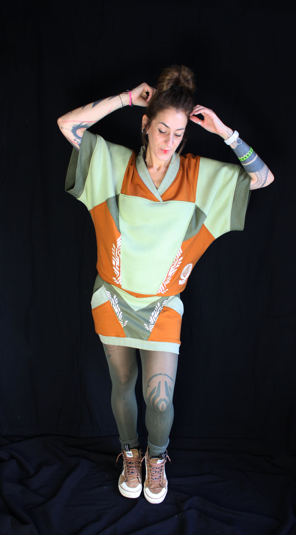 IBASHO 🖤💙🧡💚 A26 Haut/Tunique Kimono TM petit L