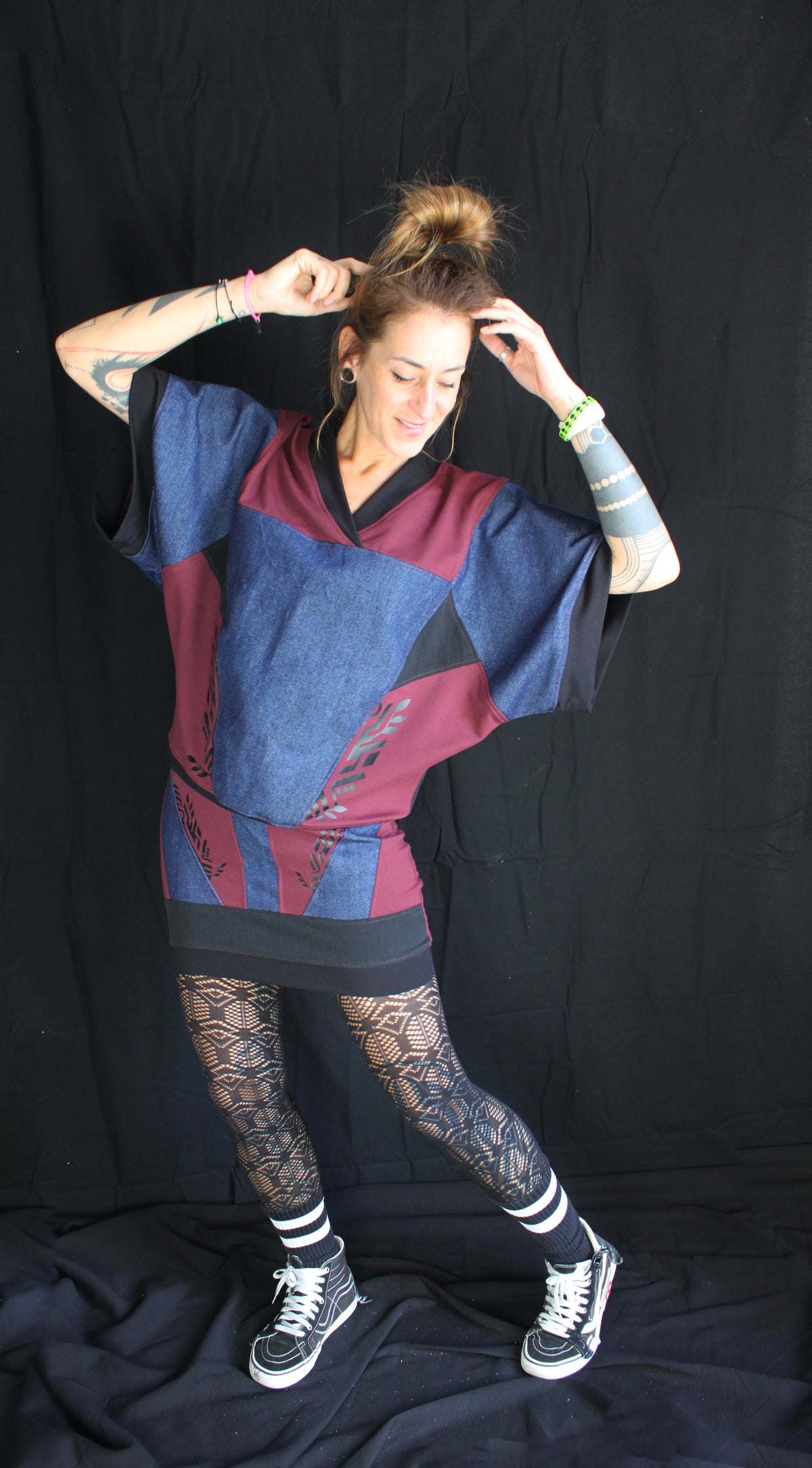 IBASHO 🖤💙🧡💚 A26 Haut/Tunique Kimono TM