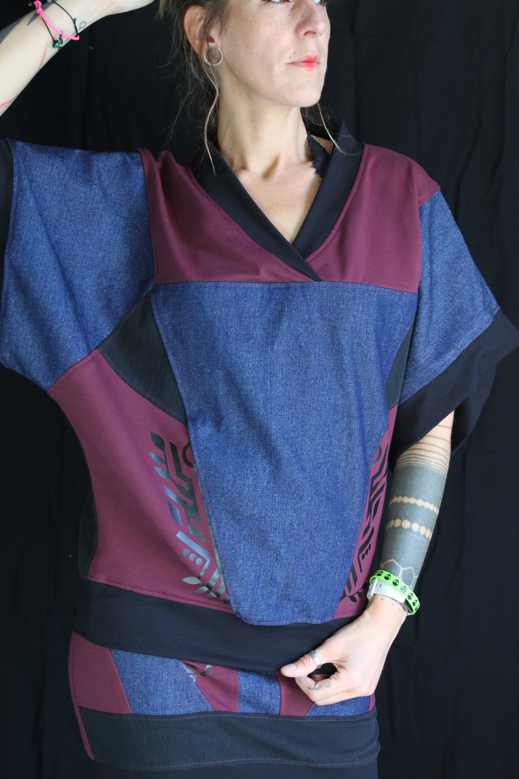 IBASHO 🖤💙🧡💚 A26 Haut/Tunique Kimono TM