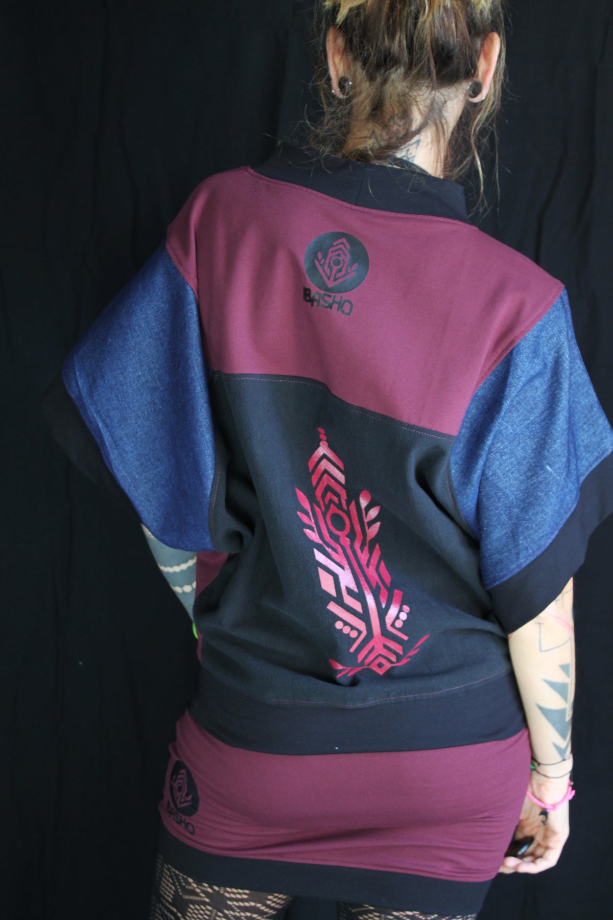 IBASHO 🖤💙🧡💚 A26 Haut/Tunique Kimono TM