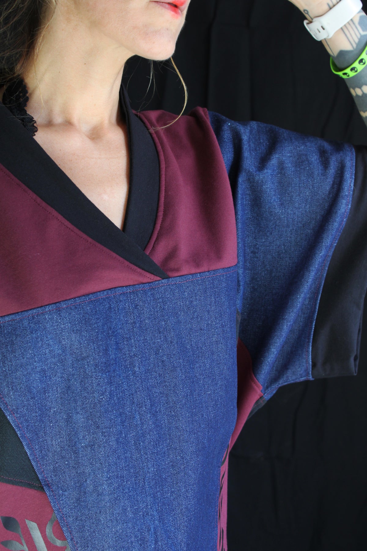 IBASHO 🖤💙🧡💚 A26 Haut/Tunique Kimono TM