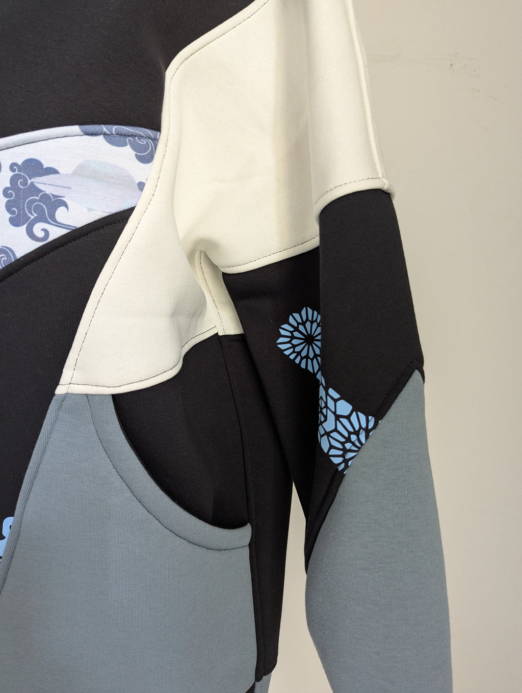 KijiBato Blue P26 Robe-Sweat Col Croisé TL