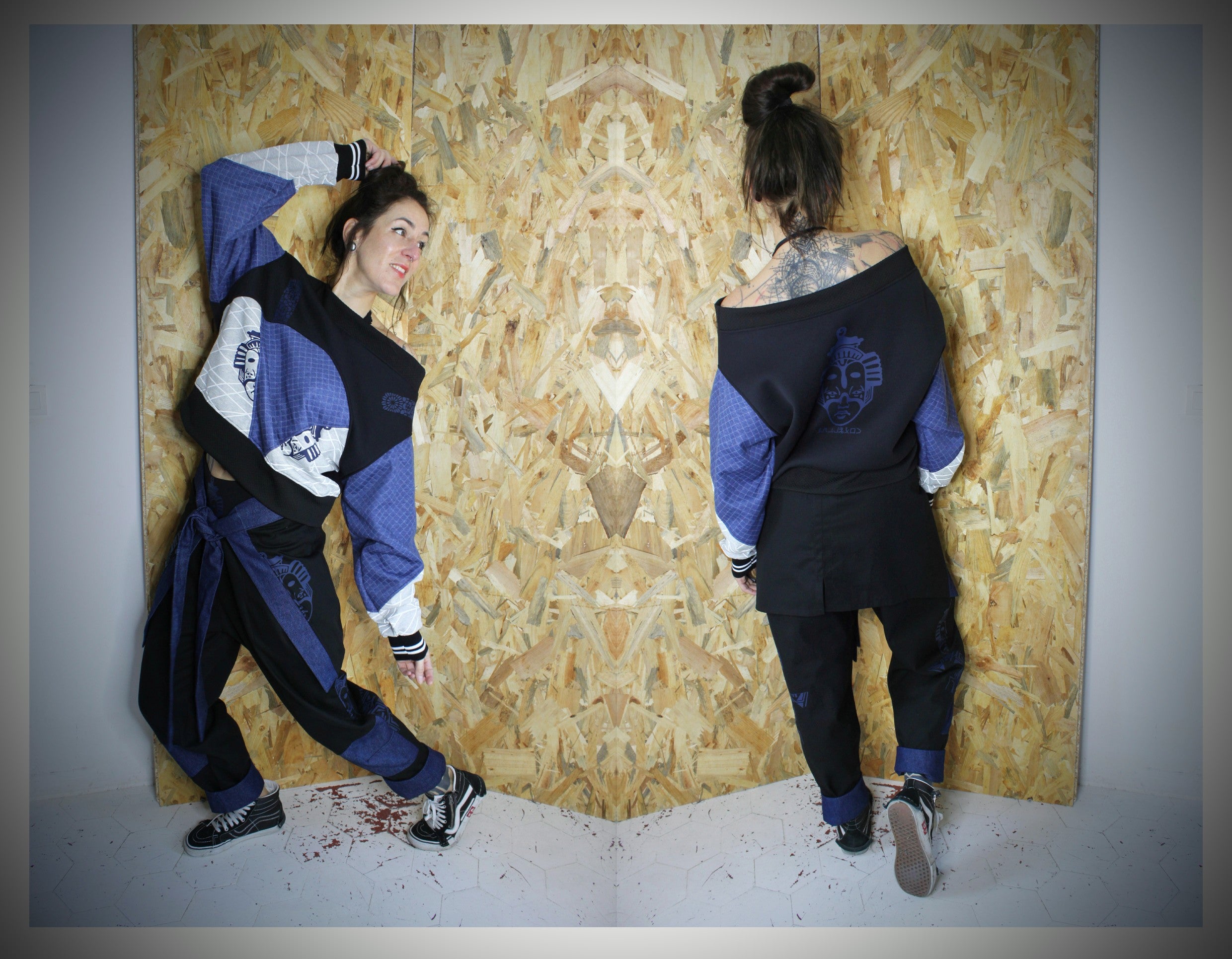KijiBato Blue P26 Baggy Jap 4.1 "Naha" (Ōkini P26) + Tablier TM petit L
