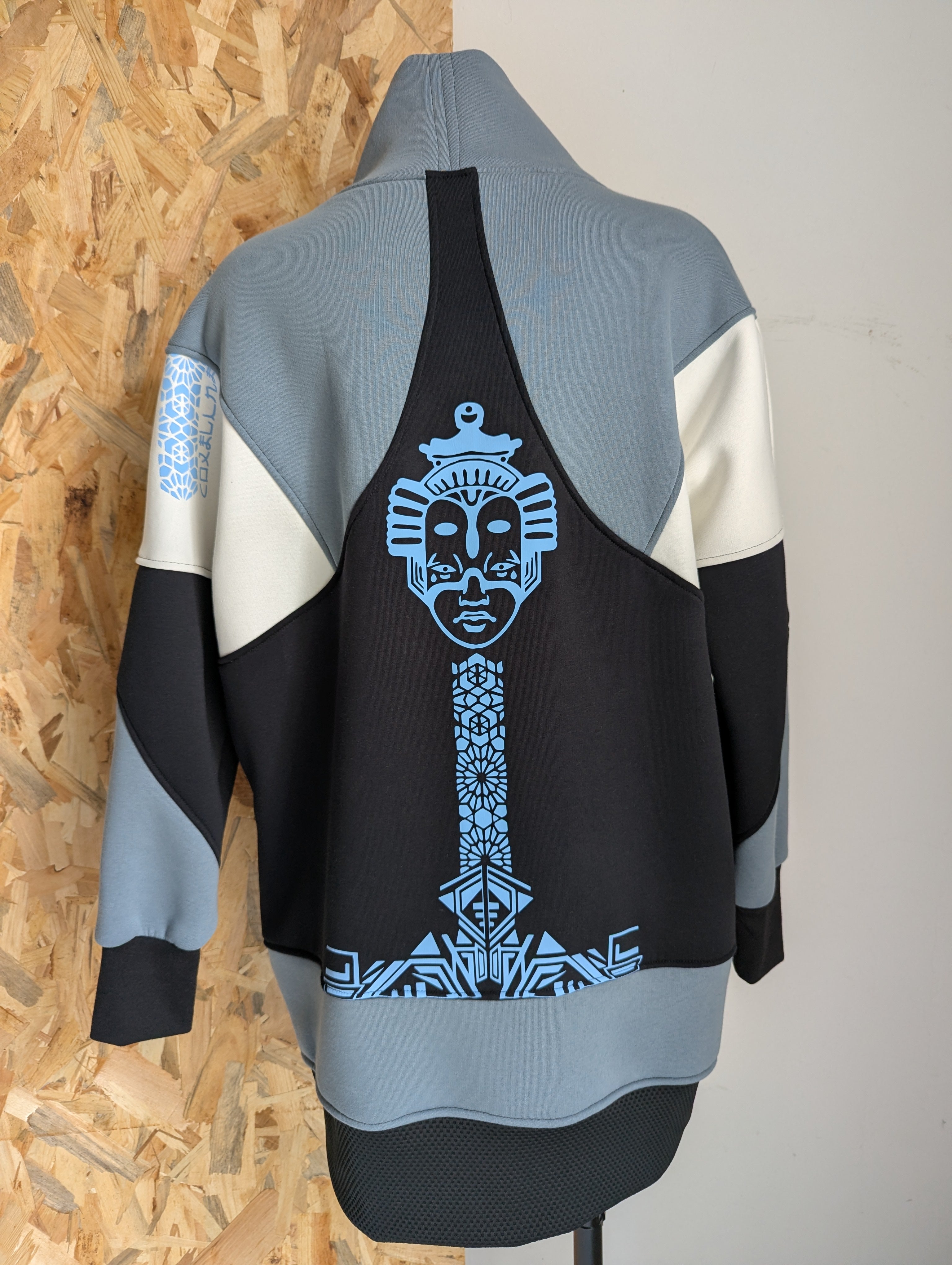 KijiBato Blue P26 Robe-Sweat Col Croisé TL