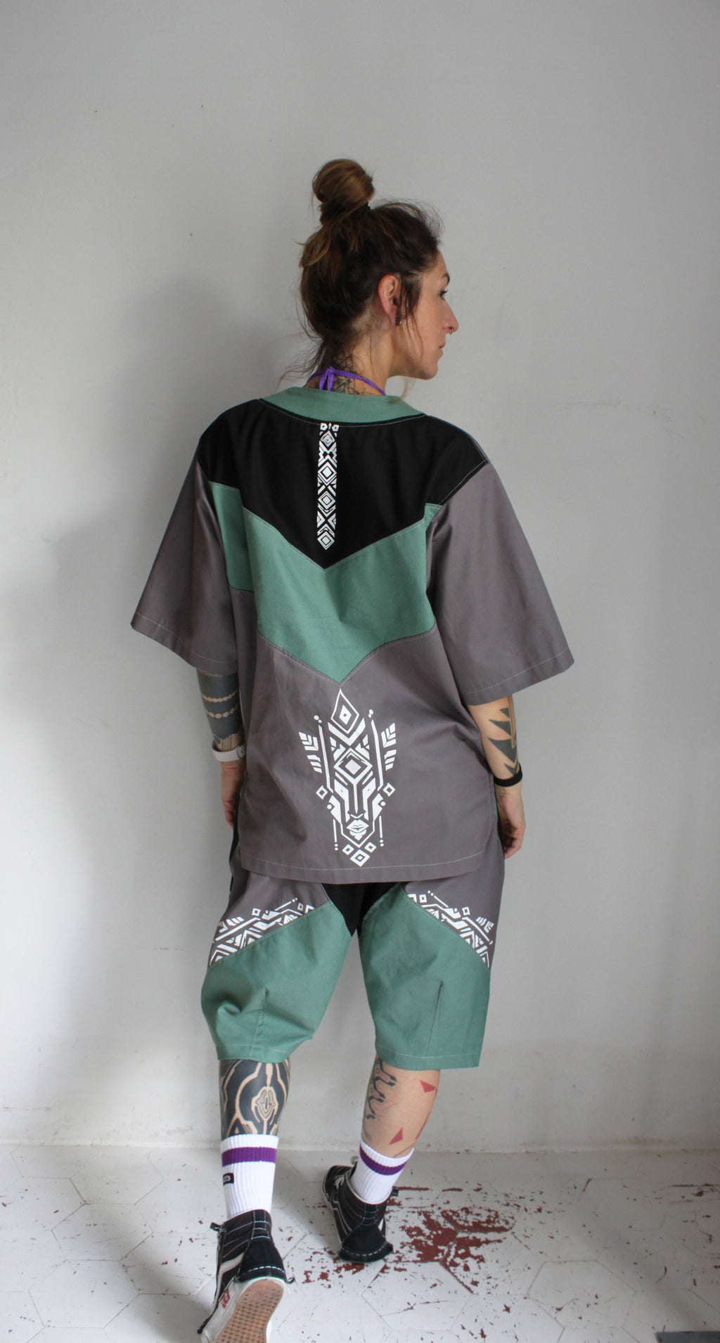 💜🩶OUIDAH💚🖤 Capsule E26 Chemise "Baseball" TM/L