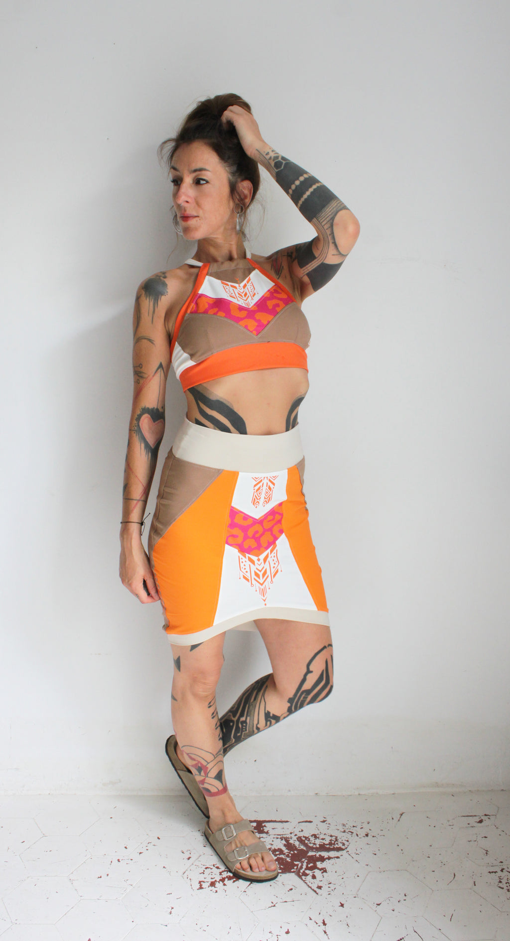 Safari Pop'🩷🐆🧡E26 Jupe "cintrée" (Mars 2015) TM
