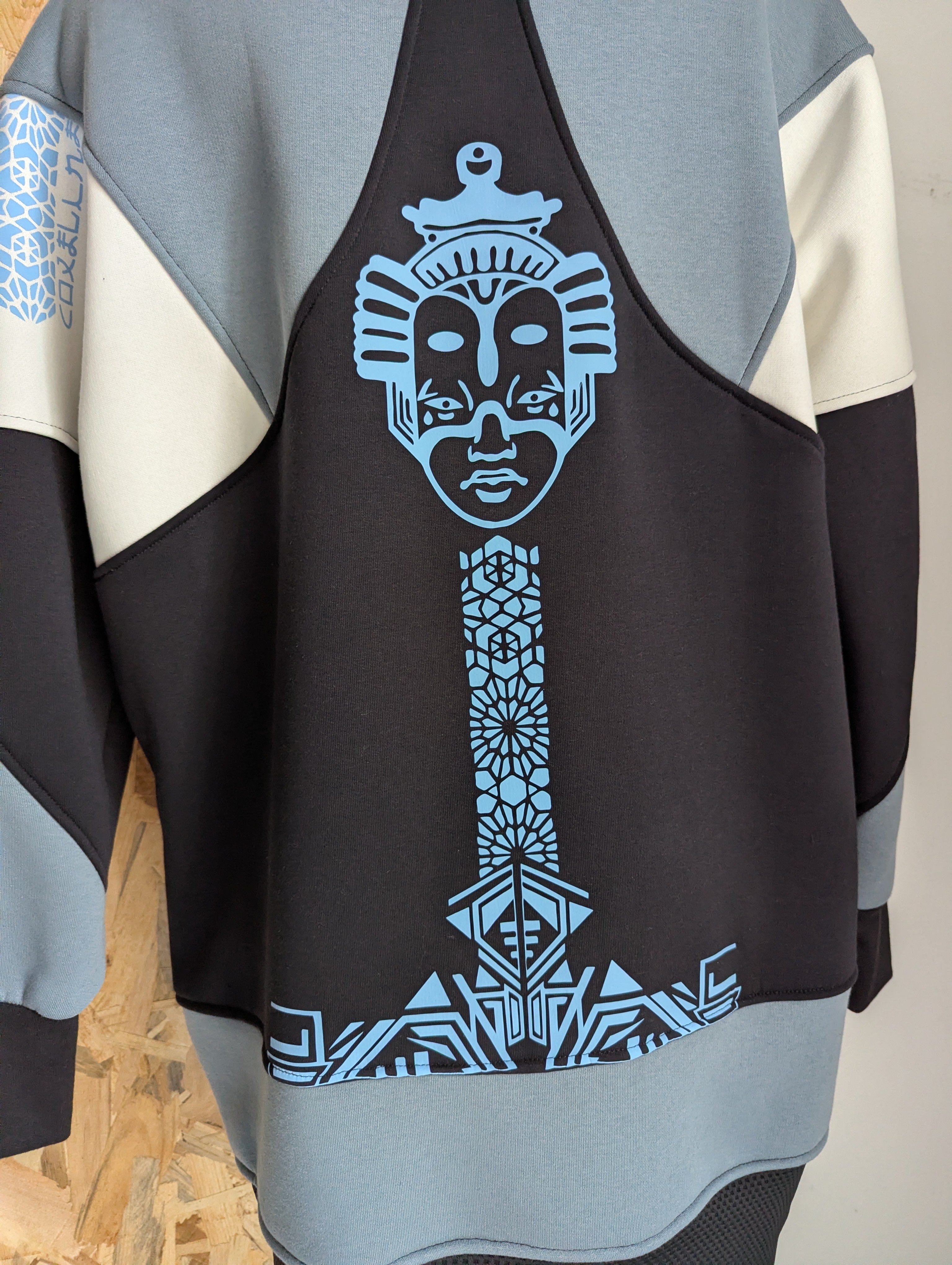 KijiBato Blue P26 Robe-Sweat Col Croisé TL