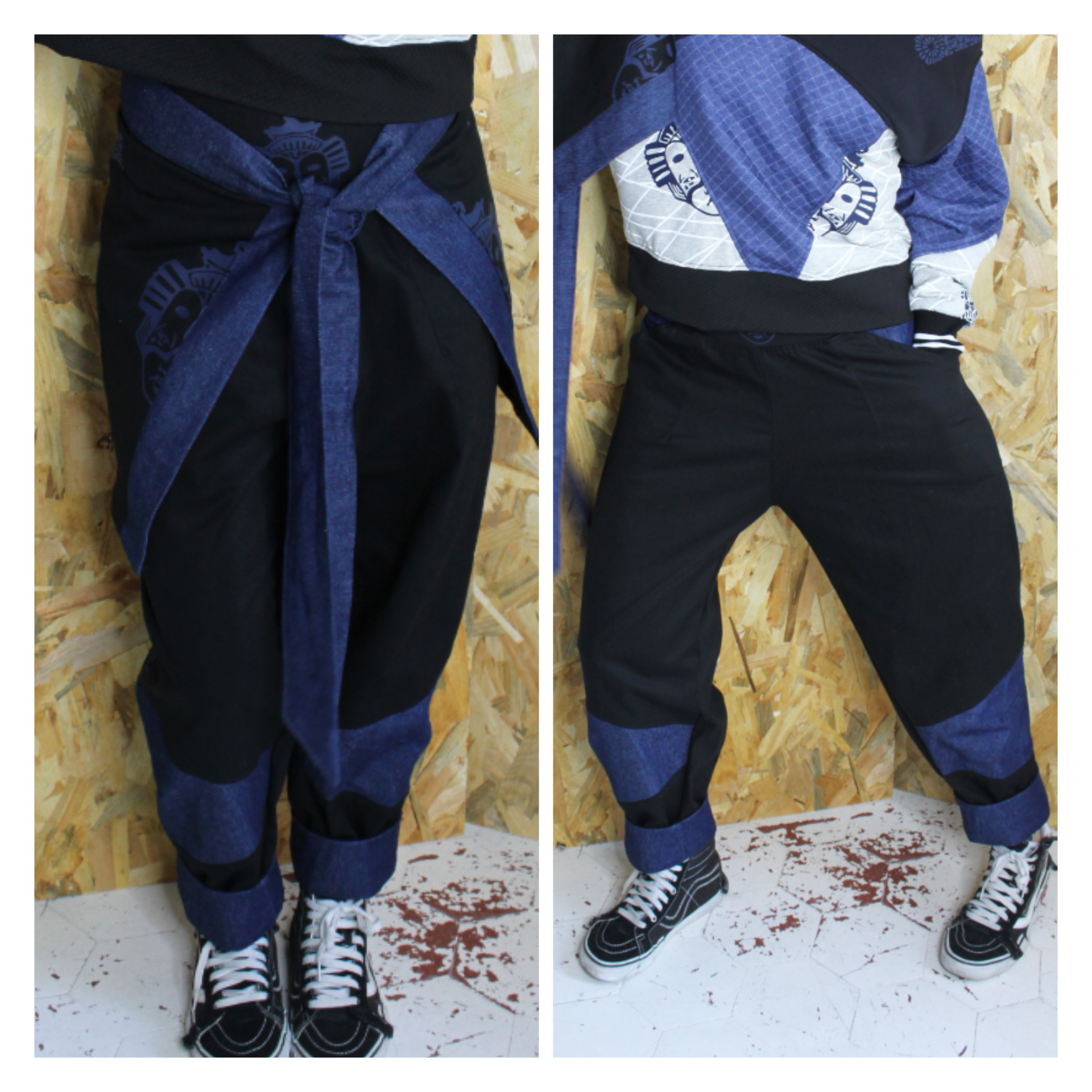 KijiBato Blue P26 Baggy Jap 4.1 "Naha" (Ōkini P26) + Tablier TM petit L