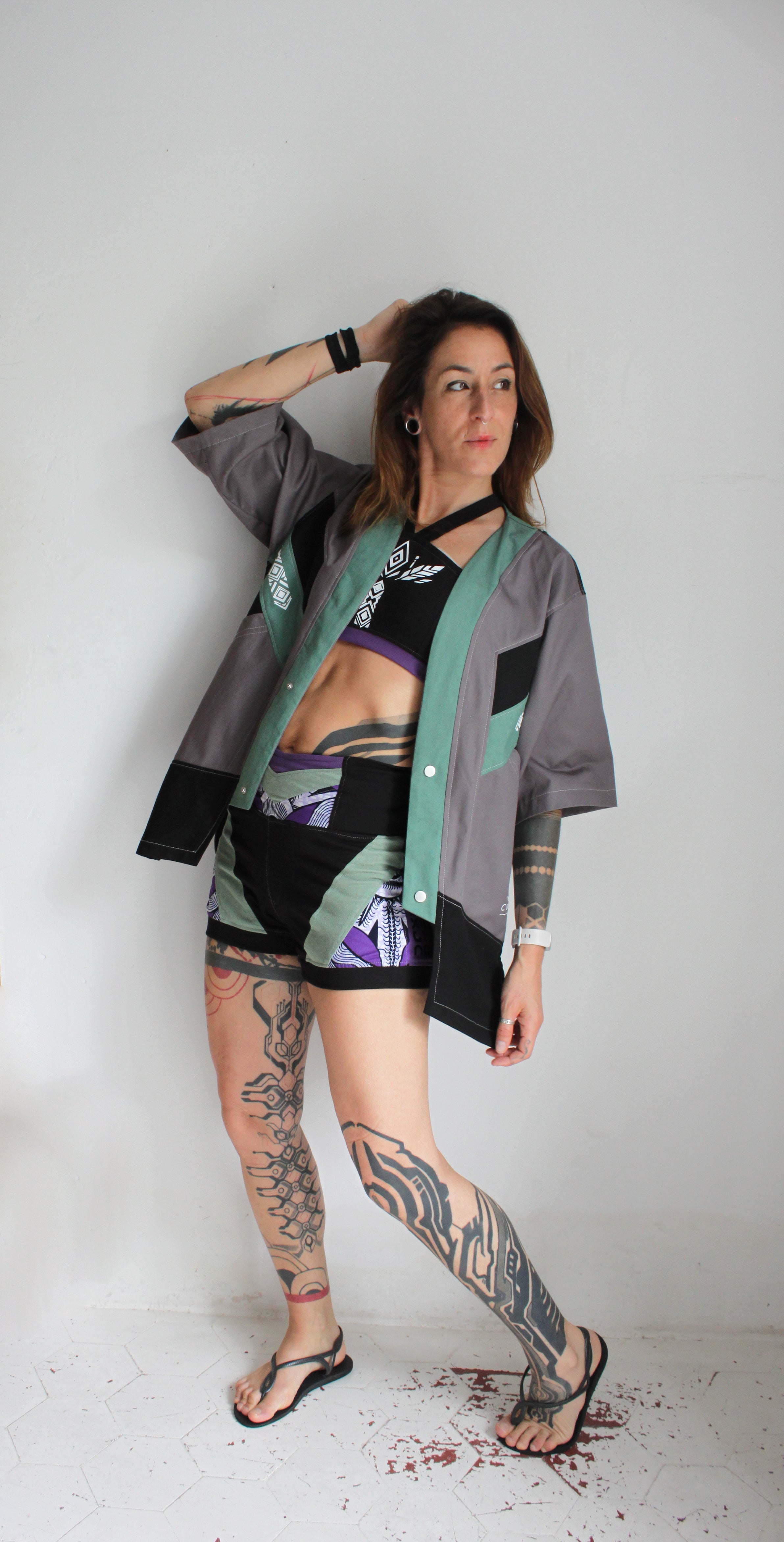 💜🩶OUIDAH💚🖤 Capsule E26 Chemise "Baseball" TM/L